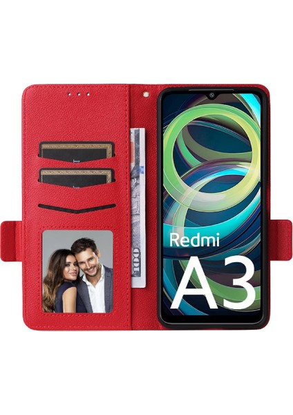 Xiaomi Redmi A3 Cüzdan Için Kılıf Yan Toka Pu Deri Manyetik Kart Yuvaları (Yurt Dışından) fiyatları