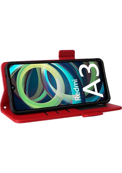 Xiaomi Redmi A3 Cüzdan Için Kılıf Yan Toka Pu Deri Manyetik Kart Yuvaları (Yurt Dışından) modelleri
