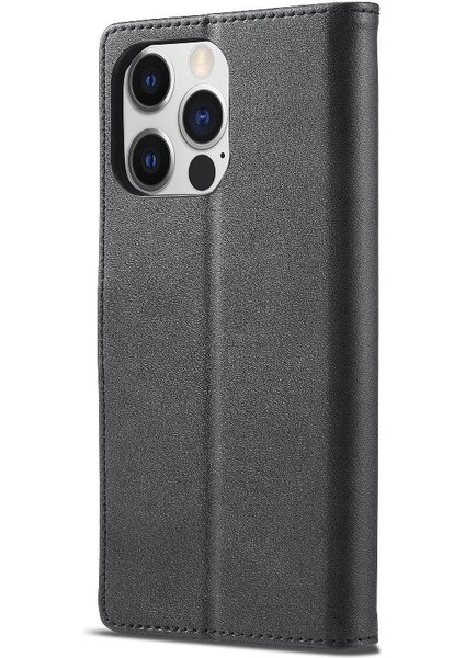 Tutucu ile iphone 15 Pro Max Buzağı Doku Yatay Flip Case (Yurt Dışından)