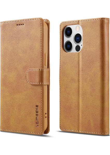 Tutucu ile iphone 15 Pro Max Buzağı Doku Yatay Flip Case (Yurt Dışından)