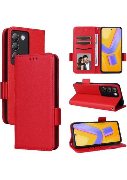 Vivo Y200E 5g Yan Toka Manyetik Cüzdan Kart Yuvaları Tutucu Pu (Yurt Dışından) fırsatları