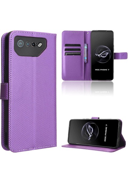 Asus Rog Telefon 7 Kickstand Manyetik Cüzdan Kapak Kart Tutucu Için Kılıf (Yurt Dışından)