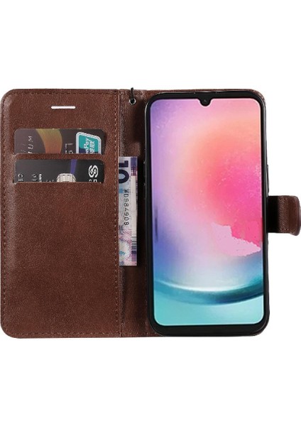 Kart Yuvası ile Samsung Galaxy A24 4g Yüksek Kalite Deri Için Flip Case (Yurt Dışından) indirimleri