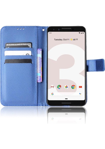 Google Piksel 3 Kickstand Kart Tutucu Kapak Manyetik Cüzdan Için Kılıf (Yurt Dışından) modelleri