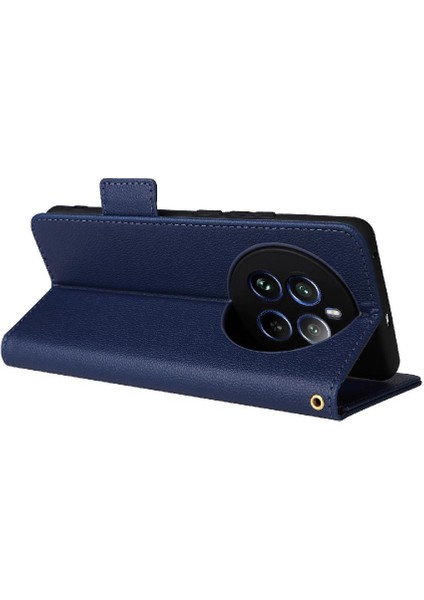 Realme 12 Pro Artı Yan Toka Pu Deri Cüzdan Kart Yuvaları Için Kılıf (Yurt Dışından)