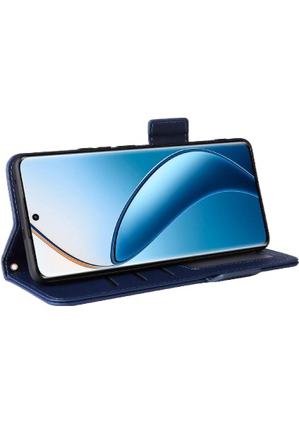 Realme 12 Pro Artı Yan Toka Pu Deri Cüzdan Kart Yuvaları Için Kılıf (Yurt Dışından)