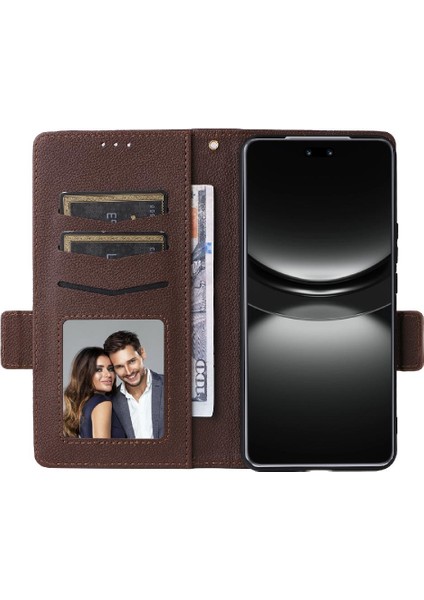 Bdt Shop Huawei Nova 12 Pro Cüzdan Manyetik Pu Deri Kart Yuvaları Tutucu (Yurt Dışından)