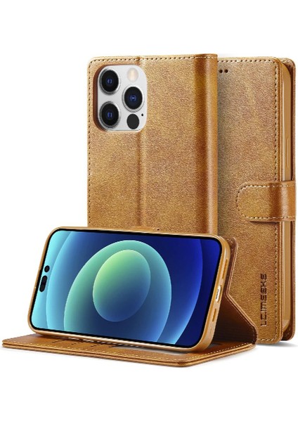 Iphone 14 Için Kılıf Pro Max Kart Yuvaları Cüzdan Tutucu ile Buzağı Doku (Yurt Dışından)