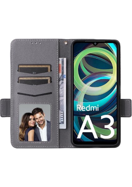 Xiaomi Redmi A3 Cüzdan Için Kılıf Yan Toka Pu Deri Manyetik Kart Yuvaları (Yurt Dışından) fırsatları