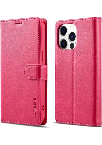 Tutucu ile iphone 15 Pro Max Buzağı Doku Yatay Flip Case (Yurt Dışından)