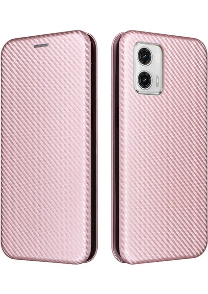 Motorola Moto G53 Manyetik Karbon Fiber Tam Koruma Kartı Için Kılıf (Yurt Dışından)