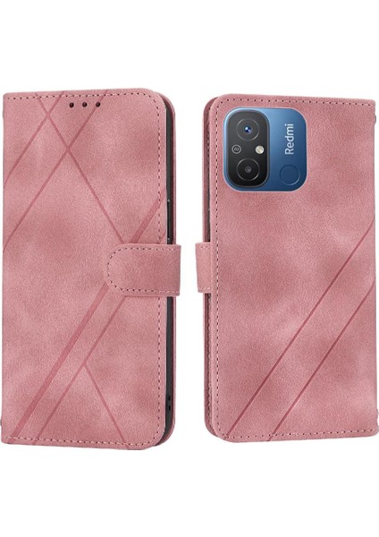 Xiaomi Redmi 10C Için El Cüzdan Durumda Bilek Kayışı Kickstand Pu Kapak (Yurt Dışından)