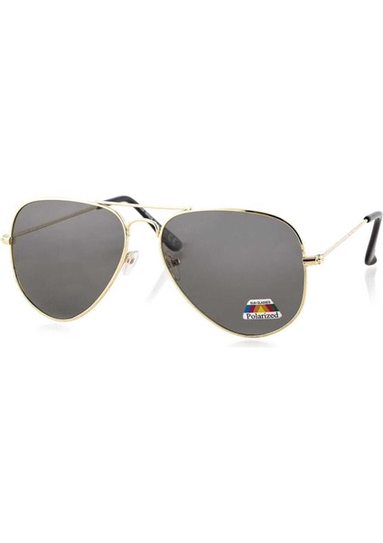 Polarize Aviator Damla Gold-Siyah Kadın Güneş Gözlüğü