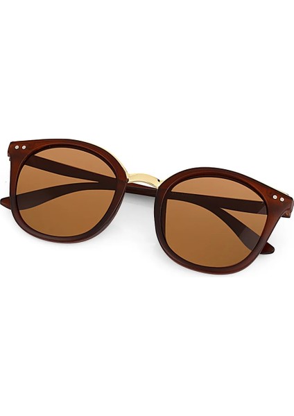 Yuvarlak Büyük Çerçeve Kahverengi Kadın Güneş Gözlüğü modelleri