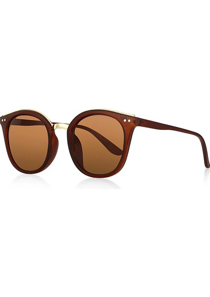 Yuvarlak Büyük Çerçeve Kahverengi Kadın Güneş Gözlüğü fırsatları