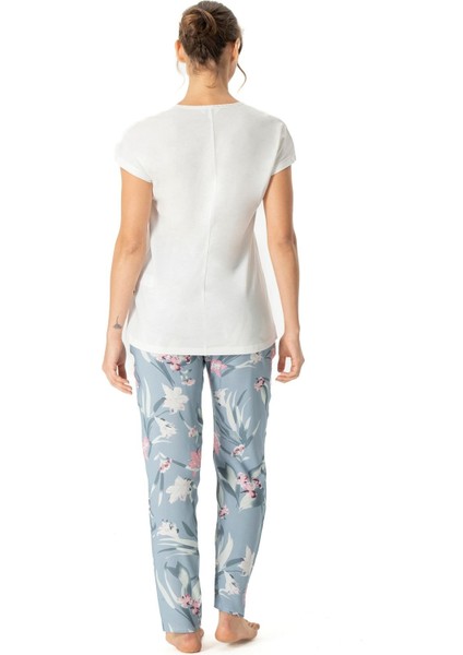 17045 Kadın Kısa Kollu V Yaka Pijama Takımı fiyatları