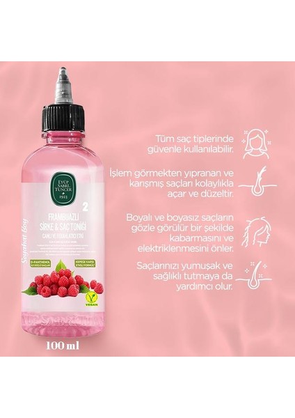 3 Adet Eyüp Sabri Tuncer Sirke Saç Toniği Frambuazlı 100 ml ve Rosıe Pamuk