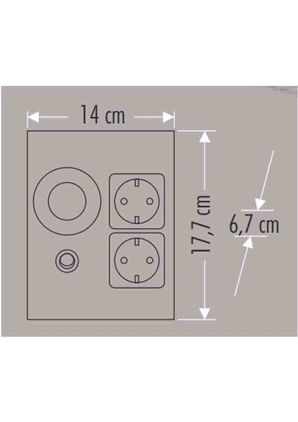 2W 6500K Beyaz Işık Rengi Çift Prizli Tezgah Aydınlatma CT-5109