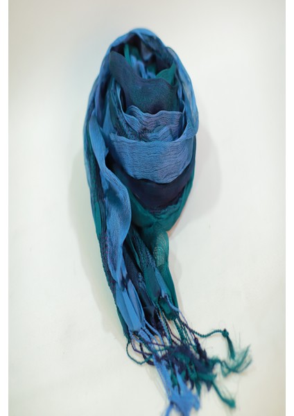 Mavi-Koyu Yeşil Renkli Ipek modelleri