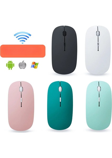 Macbook/huawei/samsung/lenovo Uyumlu Şarj Edilebilir Sessiz Mouse Wifi Kablosuz Mouse Fare