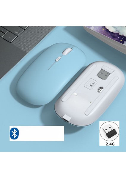 Macbook/huawei/samsung/lenovo Uyumlu Şarj Edilebilir Sessiz Mouse Wifi Kablosuz Mouse Fare