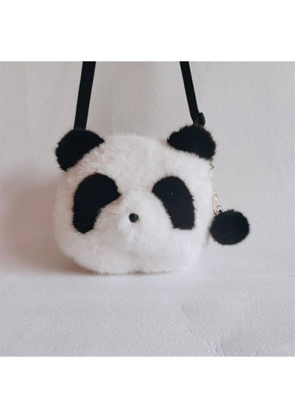 Panda Crossbody Çanta Avrupa Vizon Peluş Çanta Omuz Çantası (Yurt Dışından)