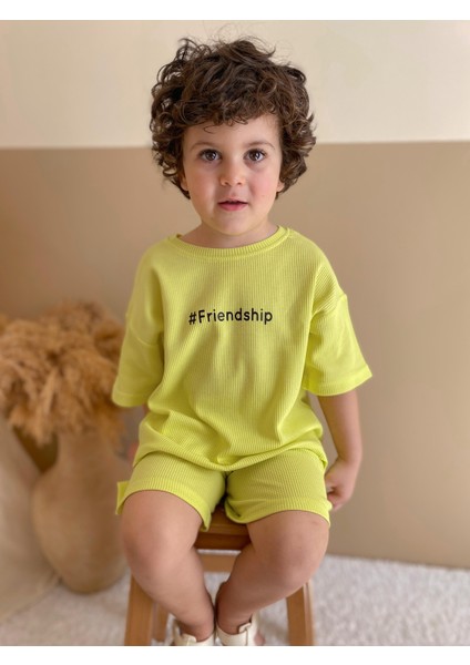 miababy Waffle Baskılı Ikili Takım
