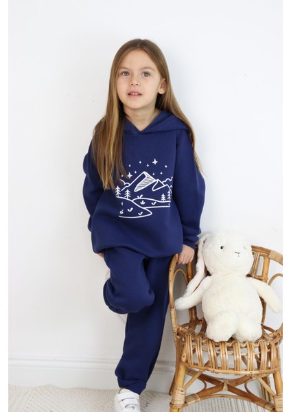 3 Ip Baskılı Kapüşonlu Şardonlu Ikili Takım modelleri