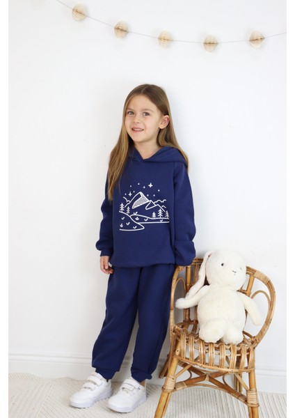 3 Ip Baskılı Kapüşonlu Şardonlu Ikili Takım fırsatları