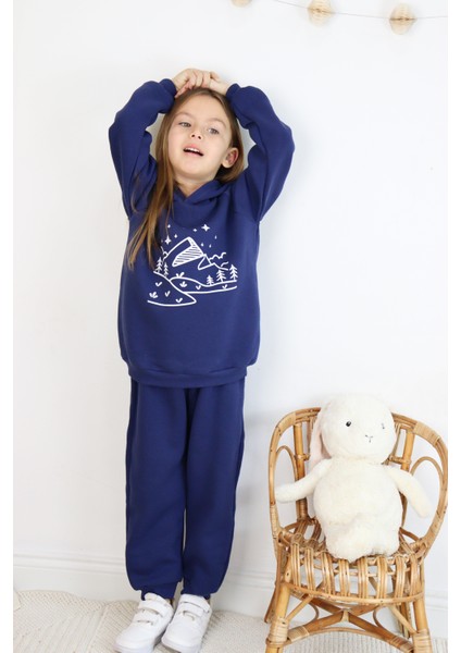 3 Ip Baskılı Kapüşonlu Şardonlu Ikili Takım indirimleri