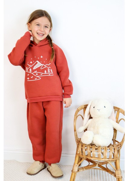 3 Ip Baskılı Kapüşonlu Şardonlu Ikili Takım fiyatları