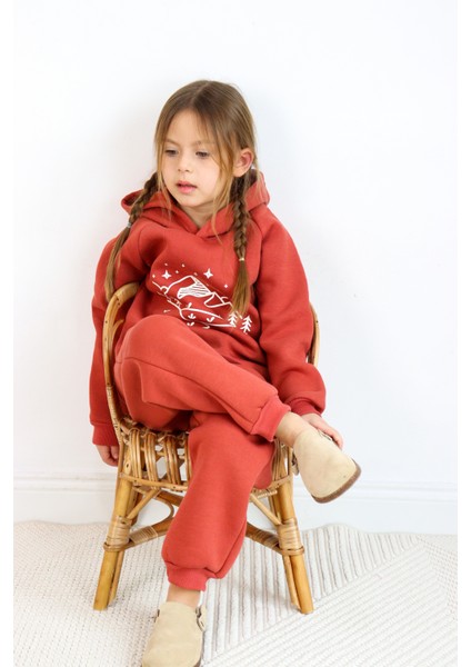 3 Ip Baskılı Kapüşonlu Şardonlu Ikili Takım fırsatları