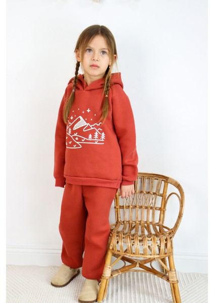 3 Ip Baskılı Kapüşonlu Şardonlu Ikili Takım indirimleri