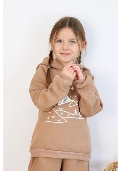 3 Ip Baskılı Kapüşonlu Şardonlu Ikili Takım fiyatları