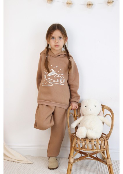 3 Ip Baskılı Kapüşonlu Şardonlu Ikili Takım fırsatları