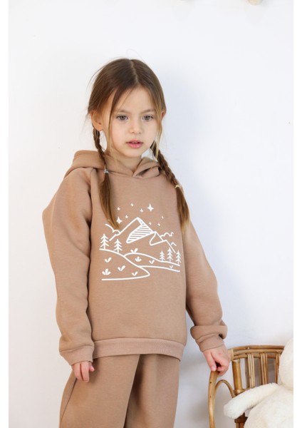 3 Ip Baskılı Kapüşonlu Şardonlu Ikili Takım indirimleri