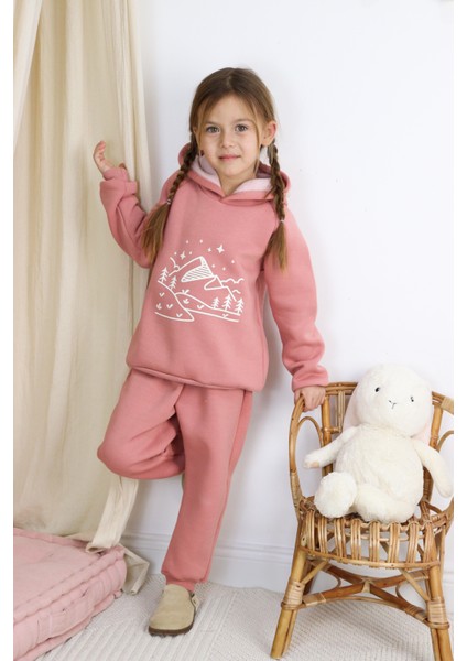 3 Ip Baskılı Kapüşonlu Şardonlu Ikili Takım fiyatları