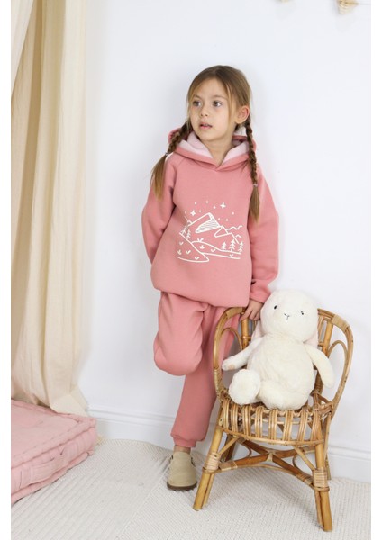 3 Ip Baskılı Kapüşonlu Şardonlu Ikili Takım fırsatları