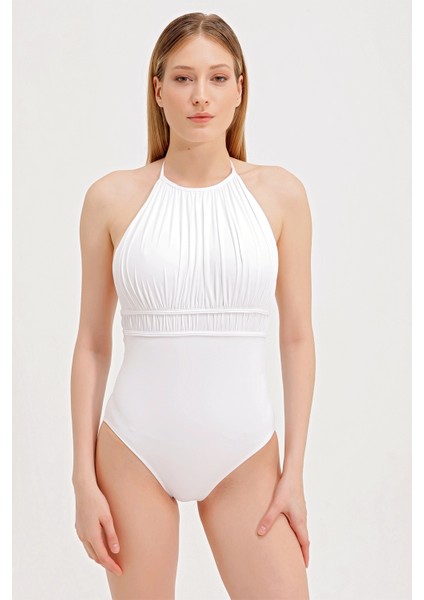 Önü Büzgülü Boyundan Bağlamalı Mayo modelleri