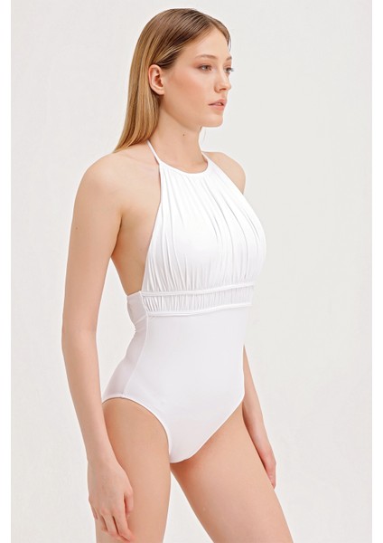 Önü Büzgülü Boyundan Bağlamalı Mayo fırsatları