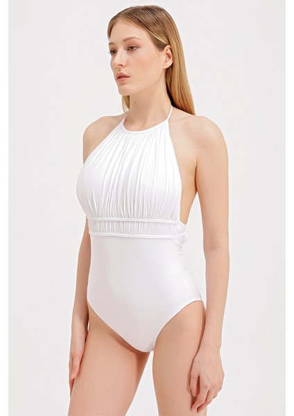 Önü Büzgülü Boyundan Bağlamalı Mayo indirimleri