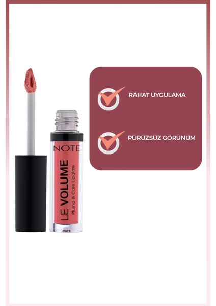 Note Le Volume Plump & Care Lipgloss Dudak Parlatıcısı 11 It's Fantastic - Pembe