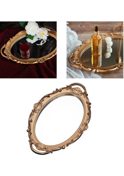 Retro I Vanity Dekoratif Tepsisi Takı Ör Dekor Altın Oval (Yurt Dışından)