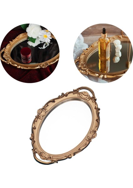 Retro I Vanity Dekoratif Tepsisi Takı Ör Dekor Altın Oval (Yurt Dışından)