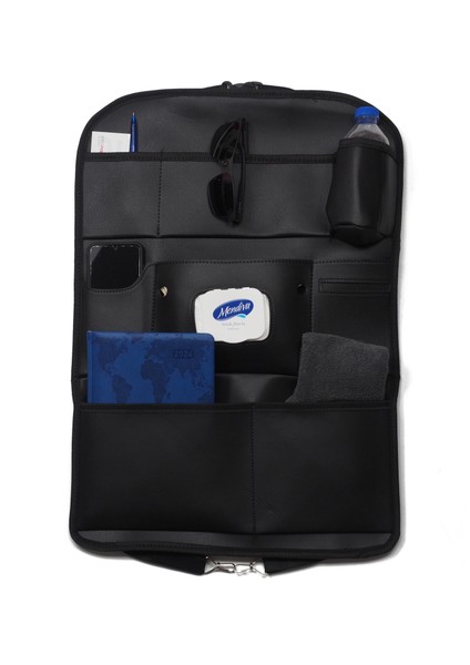 Siyah Oto Koltuk Arkası Düzenleyici Deri Organizer 44 x 62 cm / 1 Adet fiyatları