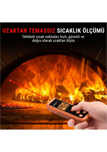 Thermopro TP410 Mini Endüstriyel Kızılötesi Katı-Sıvı Sıcaklık Ölçer