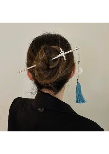 A Kılıç Dünyası ile Mücadele ~ Antik Yüksek Li Firkete Moda Basit Modern Headdress Kafanın Arkası Pan Saç Süs 2022 (Yurt Dışından)