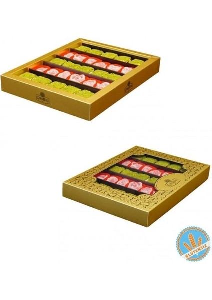 Baklava Lokum ve Gül Lokumu - 600 gr