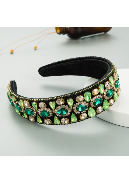 No.19 Boyutu Yeni Moda Mizaç Kişilik Çiçek Metal Gül Kakma Rhinestones Vahşi Bayanlar Parti Kafa Bandı Gelin Saç Aksesuarları 854 (Yurt Dışından)