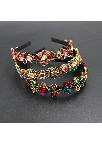 No.19 Boyutu Yeni Moda Mizaç Kişilik Çiçek Metal Gül Kakma Rhinestones Vahşi Bayanlar Parti Kafa Bandı Gelin Saç Aksesuarları 854 (Yurt Dışından) fiyatları